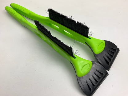 (2) Hopkins 16024 GREEN SubZero 21'' Ice Ripper Snowbrush & Ice Scraper Combo