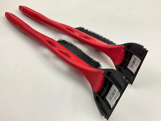 MADE IN USA - Hopkins RED Snow Ice Scraper & Brush Combo - 2 PACK