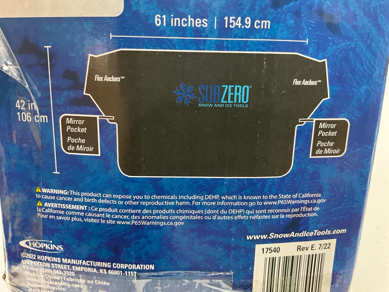 SubZero 17540  42''x61'' Arctic Defense Car Windshield Cover For Ice And Snow