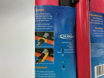 Hopkins SubZero 18849 35'' Mini Arctic Plow Telescoping Snow Broom RED