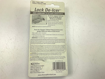 Hopkins 22-500500-SZ Lock De-Icer And Lubricant - Thaws Frozen Locks