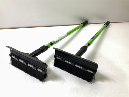 (2) Hopkins 2610XB SubZero 48'' Green Extendable Snow Brush Broom Squeegee