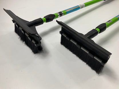 (2) Hopkins 2610XM SubZero 52'' Telescoping Snow Brush Ice Chisel Scraper GREEN