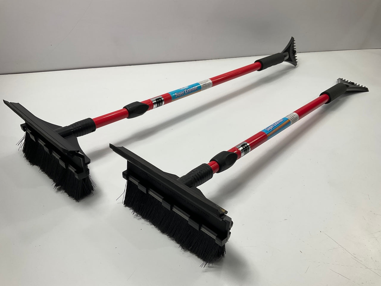 (2) Hopkins 2610XM SubZero 52'' Telescoping Snow Brush Ice Chisel Scraper RED