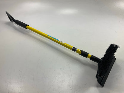 Hopkins YELLOW SubZero 52'' Telescope Snow Brush Ice Scraper With Ice Chisel