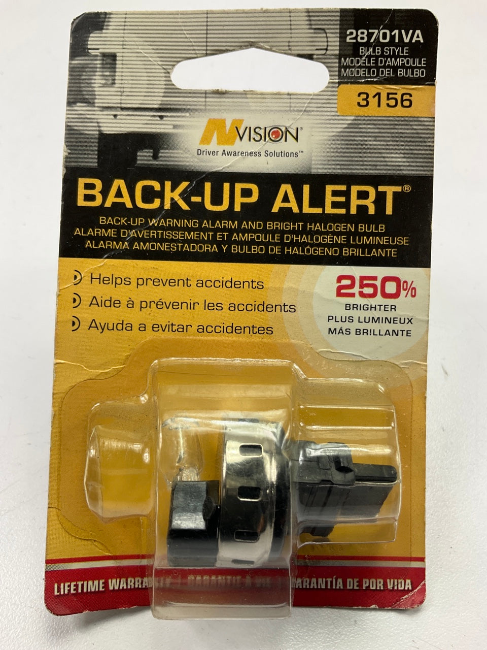 Hopkins 28701VA NVISION Back Up Alarm Alert Audible / Halogen Warning 3156 Bulb