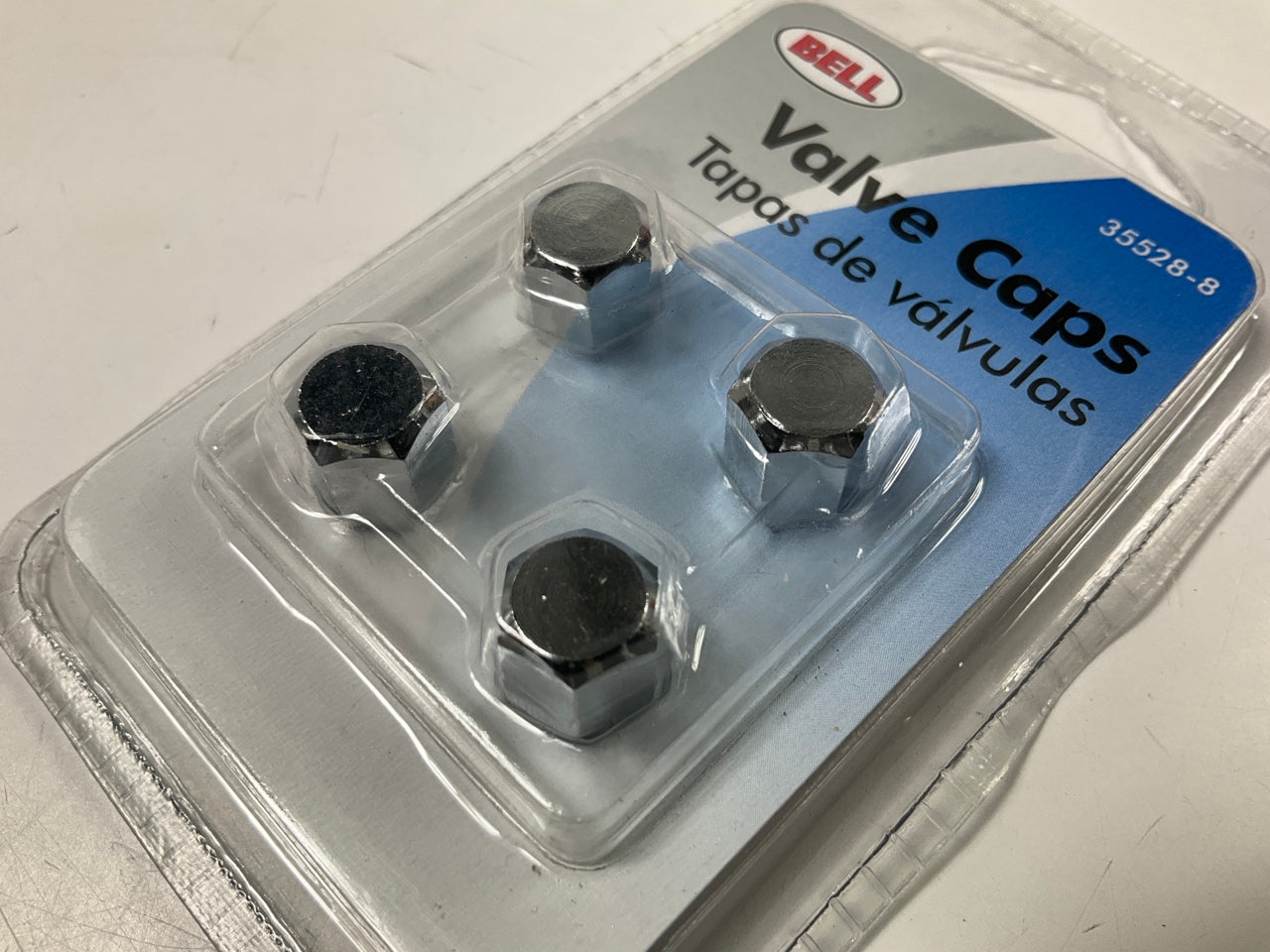 SET Of 4 - Hopkins 35528-8 BELL Tire Wheel Valve Caps