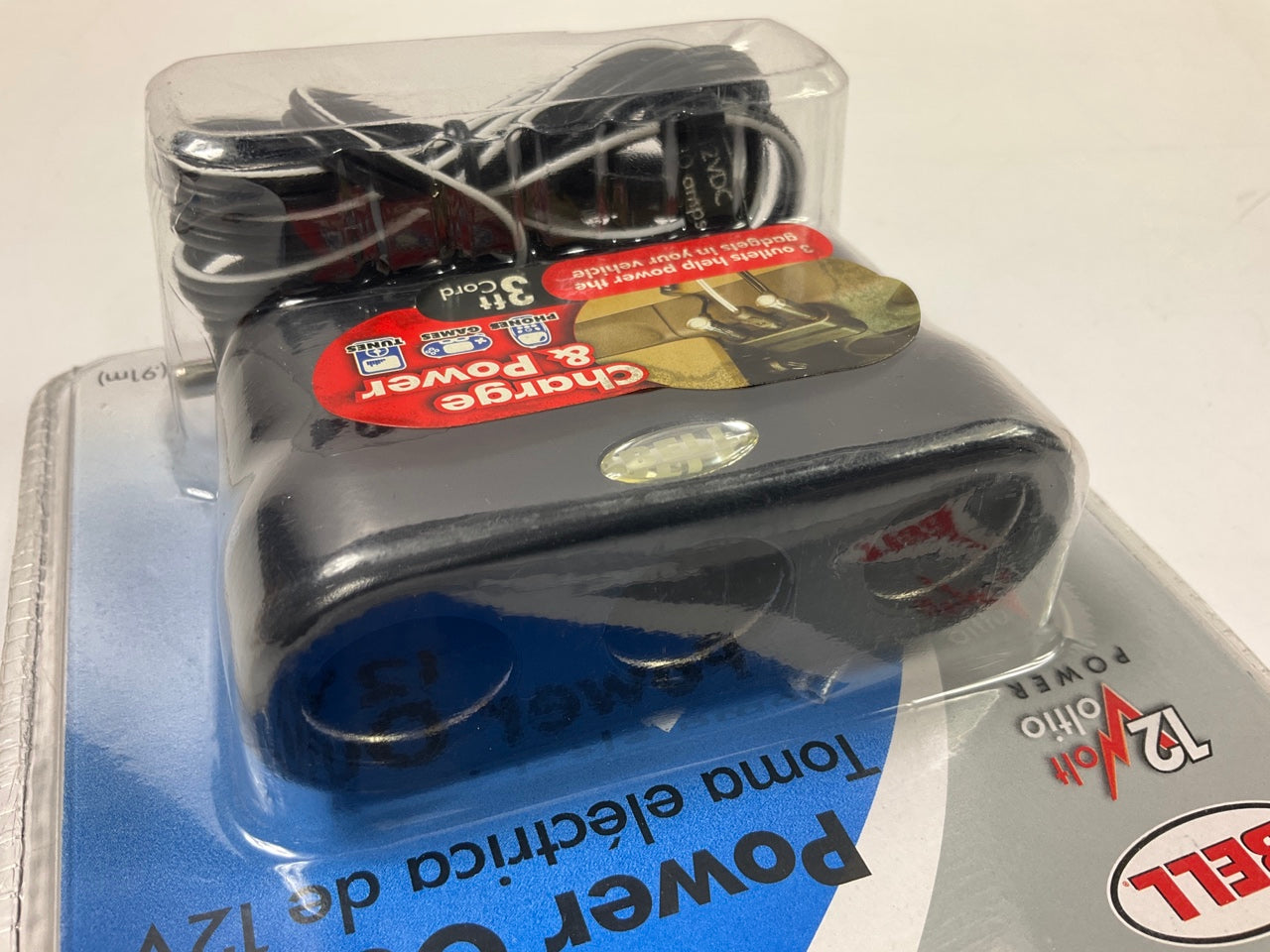Bell 39005-8  12V Accessory Lighter Plug Direct Adapter Splitter 1 Into 3 Plugs