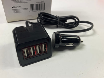 Bell 39548-8 12V 12 Volt Power Inverter W/ 4 USB Charging Charger Ports, 4 Feet