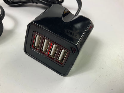 Bell 39548-8 12V 12 Volt Power Inverter W/ 4 USB Charging Charger Ports, 4 Feet