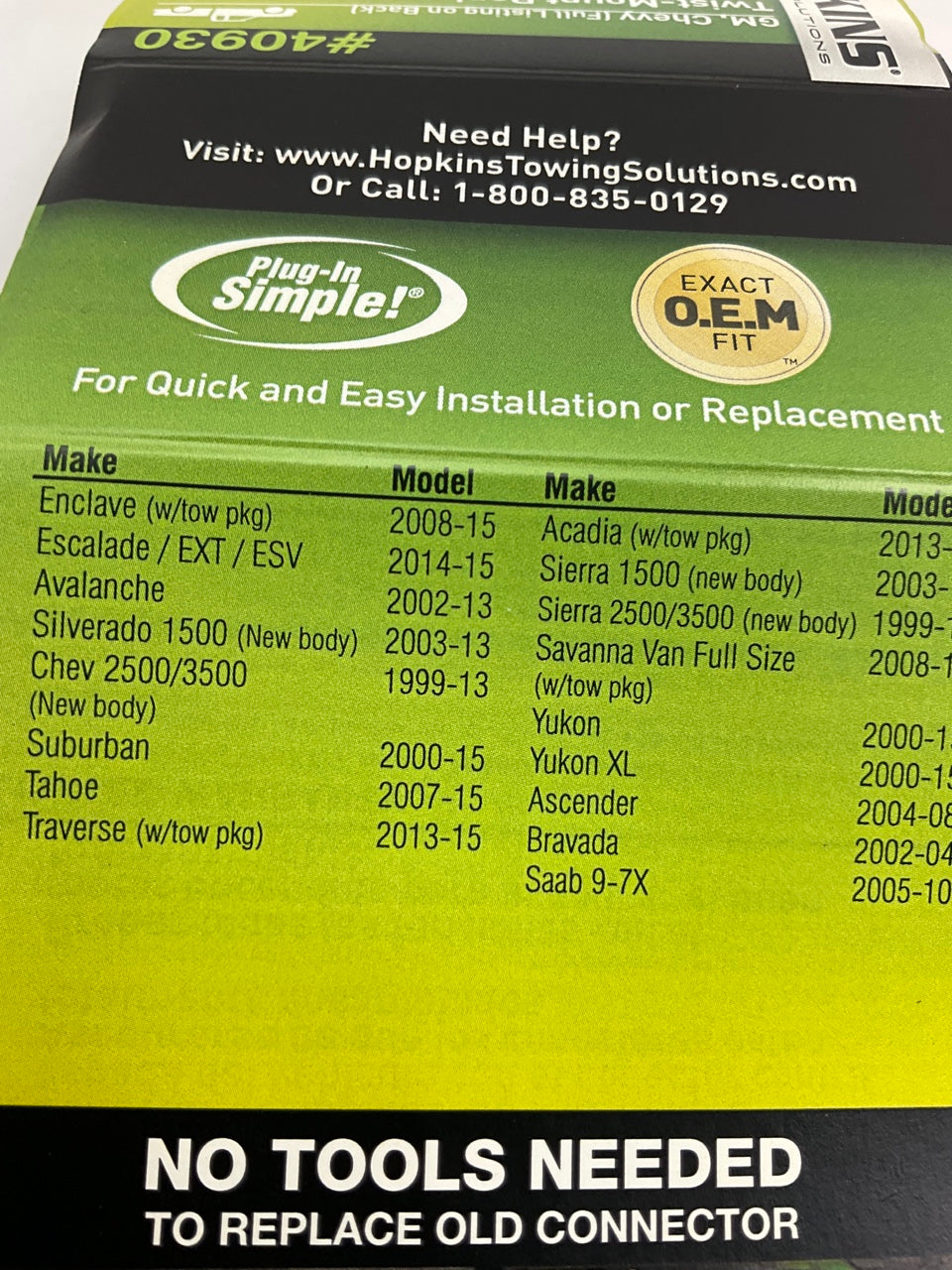 Hopkins 40930 GM Twist Endurance Mount Connector 7 Blade Trailer Lights Adapter