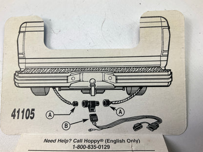 OPEN BOX - Hopkins 41105 Trailer Wiring Harness Connector Kit, PLUG-IN Type