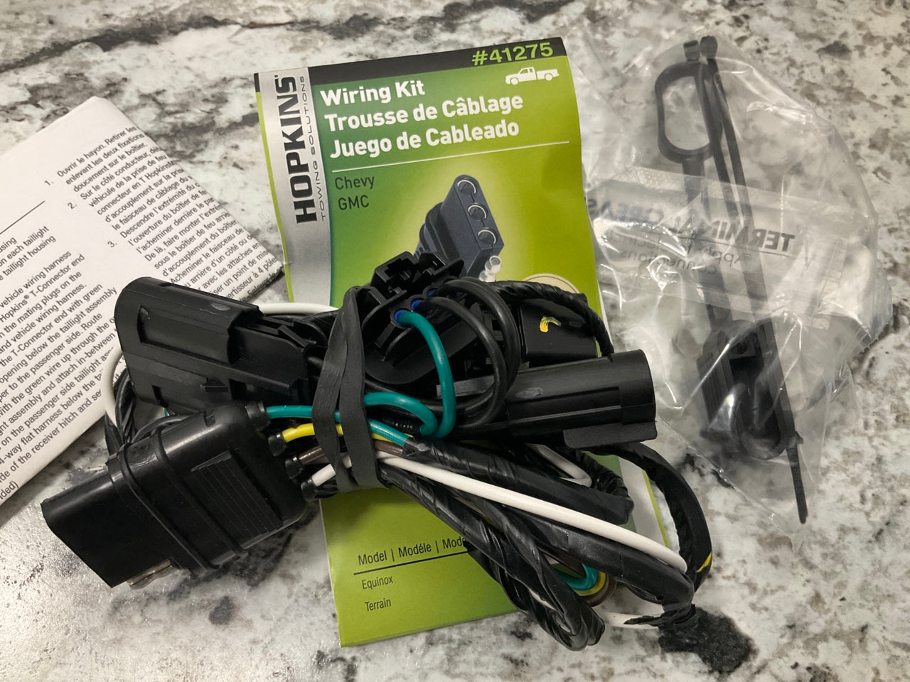 Hopkins 41275 Trailer Wiring Wire Harness Connector Kit - 10-17 Equinox, Terrain