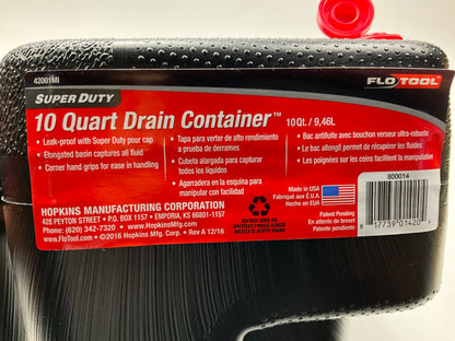 FloTool 42001MI Super Duty Oil Drain Container - 10 Quart