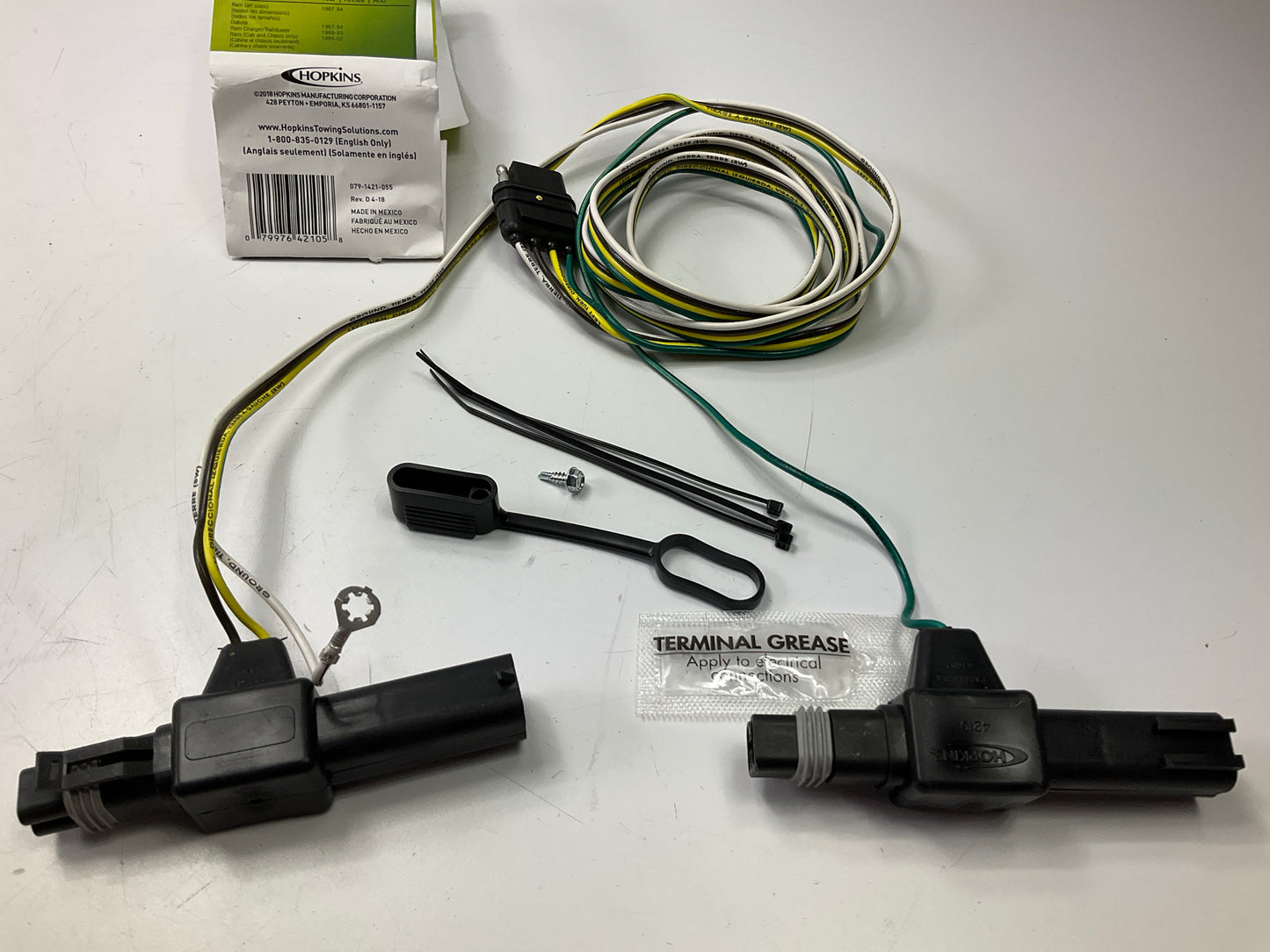 Hopkins 42105 Plug-In Simple Vehicle Wiring Trailer Wiring Wire Kit