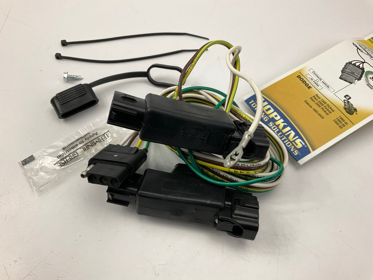 Hopkins 42115 Plug-In Simple Vehicle Trailer Wiring Harness For 95-02 Dodge Ram
