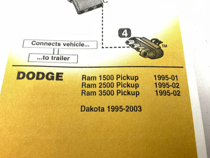 Hopkins 42115 Plug-In Simple Vehicle Trailer Wiring Harness For 95-02 Dodge Ram