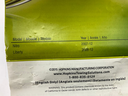 Hopkins 42485 Trailer Wiring Harness Connector Kit For 2008-2012 Jeep Liberty