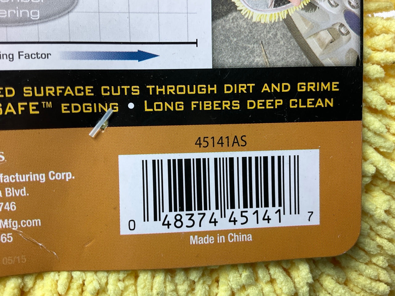 Hopkins 45141AS AUTOSPA Tight Spot Microfiber Cleaning Mitt - Yellow