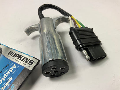 Hopkins 47315 Trailer Lights Adapter - 6-Round To 4-Flat Flexible Wire Connector