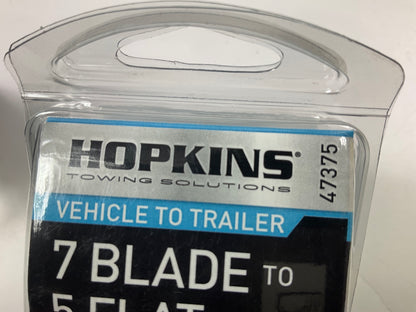 Hopkins 47375 Vehicle To Trailer 7 Blade To 5 Flat Adapter Connector