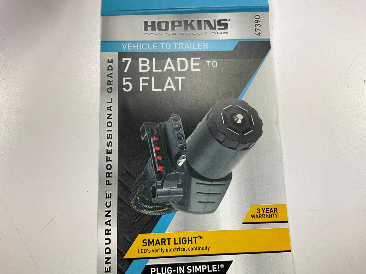 Hopkins 47390 ENDURANCE 7 RV Blade To 5 Flat Flex Adapter Connector