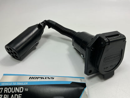 Hopkins Towing Solutions 47425 7 Round To 7 RV Trailer Plug Connector Adapter