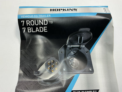 Hopkins Towing Solutions 47425 7 Round To 7 RV Trailer Plug Connector Adapter