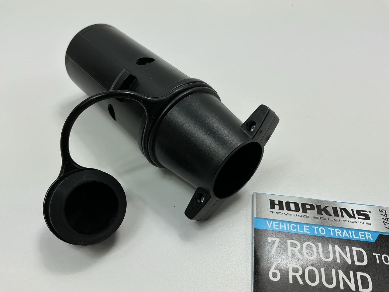 Hopkins 47445 Trailer Wire Connector Plug-In Simple 7-Round 6-Pole Rou ...