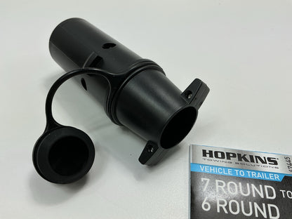 Hopkins 47445 Trailer Wire Connector Plug-In Simple 7-Round 6-Pole Round Adapter