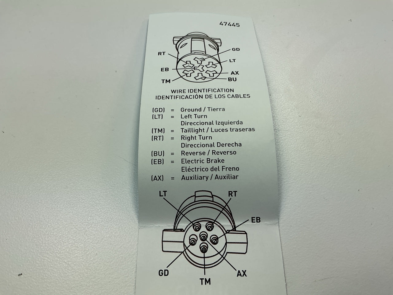 Hopkins 47445 Trailer Wire Connector Plug-In Simple 7-Round 6-Pole Round Adapter
