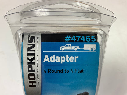 Hopkins 47465 Trailer Wiring Adapter Connector - 4 Round To 4 Flat Wire