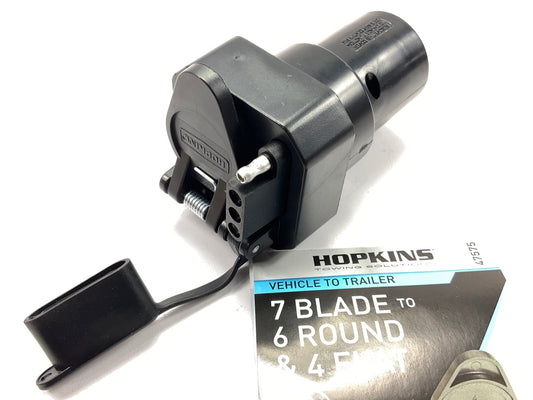 Hopkins 47575 Multi-Tow 7 Blade To 6 Round And 4 Flat Adapter CP Electric Brake