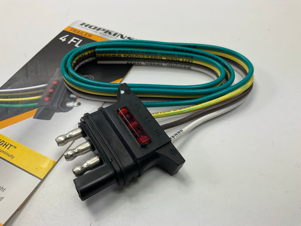 Hopkins 48133 24'' LED Test Indicating Light 4-Flat Trailer Side Wiring Connector