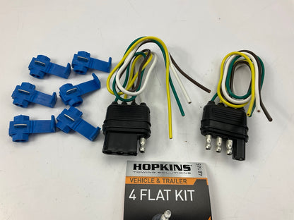 Hopkins 48165 12'' Vehicle And 12'' Trailer End 4 Wire Flat Trailer Connector Set