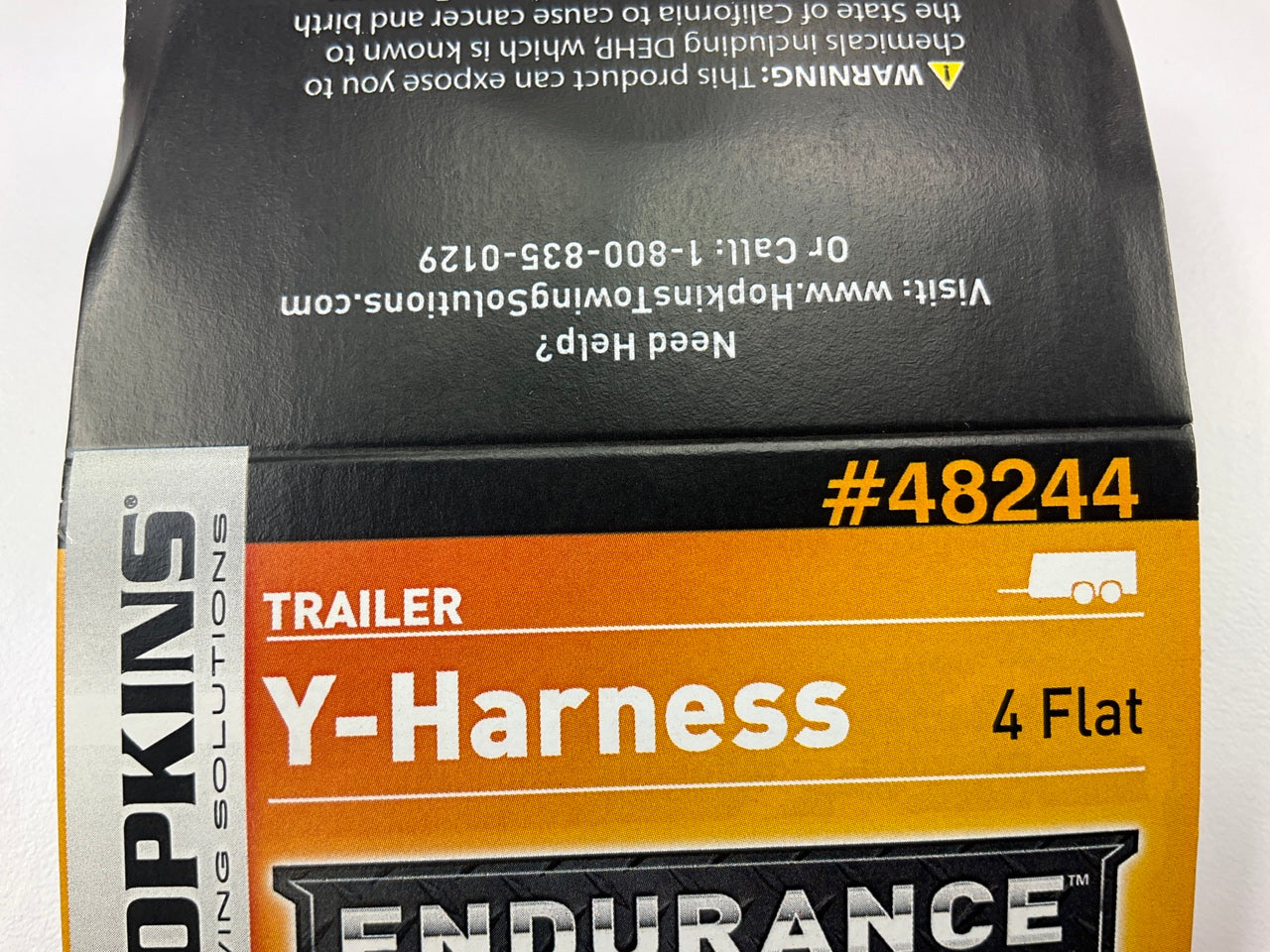 Hopkins 48244 20 Feet Easy-Pull Trailer Wire Connector, Y-Harness, 4 Flat