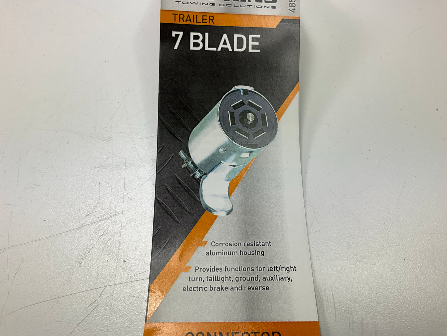 Hopkin 48515 7 Pole Round Car End Trailer Connector Plug Metal (Male)