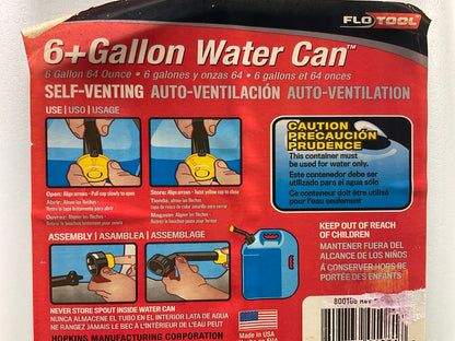 Hopkins 50863MI Plastic Water Can 6 Gallon With Self-venting Spout