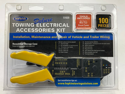 Hopkins 51020 Towing Deluxe Electrical Kit: Crimper Tool, Connectors & Clamps