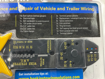 Hopkins 51020 Towing Deluxe Electrical Kit: Crimper Tool, Connectors & Clamps