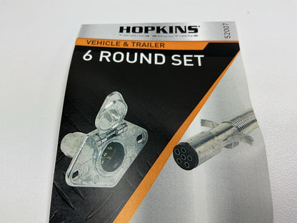 Hopkins Towing Solution 52007 6-Pole Round Heavy Duty Trailer Tow Connector