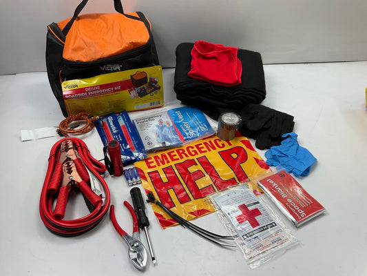 Hopkins 65311-8 Deluxe Roadside Emergency Kit, Jumper Cables, Pliers, Blanket
