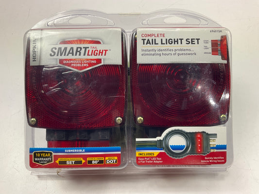 Hopkins 69601SK Smart Light Trailer Tail Light Set W/ 4-Wire Flat Adapter
