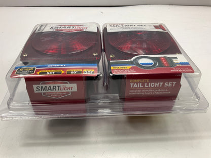 Hopkins 69601SK Smart Light Trailer Tail Light Set W/ 4-Wire Flat Adapter