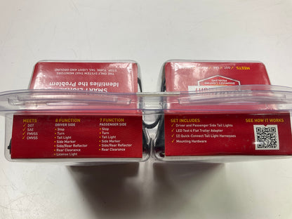 Hopkins 69601SK Smart Light Trailer Tail Light Set W/ 4-Wire Flat Adapter