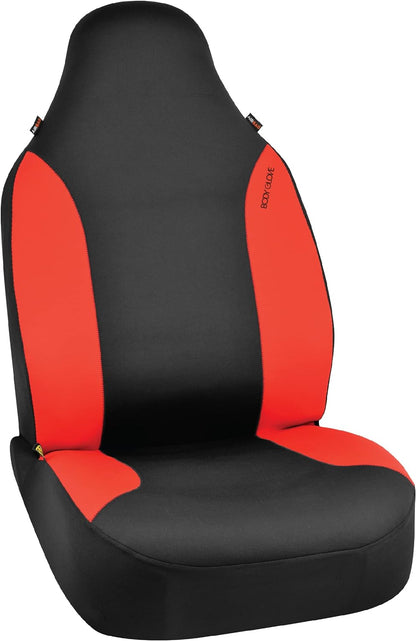 (2) Hopkins 70381-9 Red Body Glove Hyper-Fit Seat Covers - Black / Red