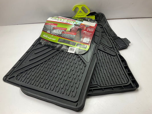 Hopkins 79000 27.5''x18.5'' Full Size Heavy Duty Black Floor Mats (4 Piece Set)