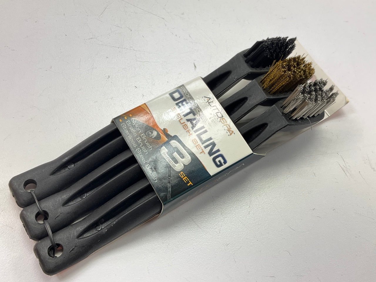 Hopkins 92004 - AutoSpa Detailing Brush, Nylon, Brass, & Stainless, 3 PC