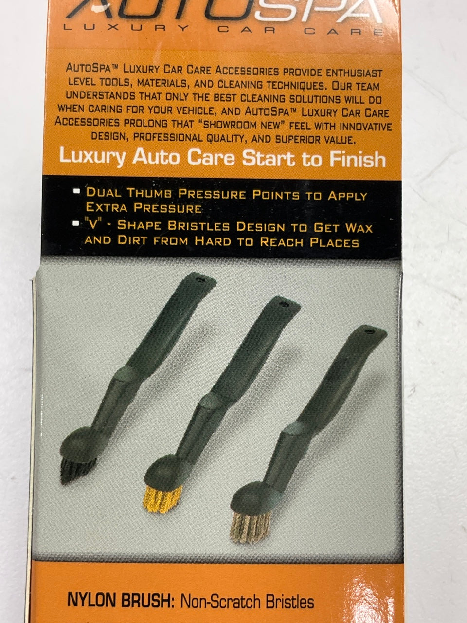 Hopkins 92004 - AutoSpa Detailing Brush, Nylon, Brass, & Stainless, 3 PC