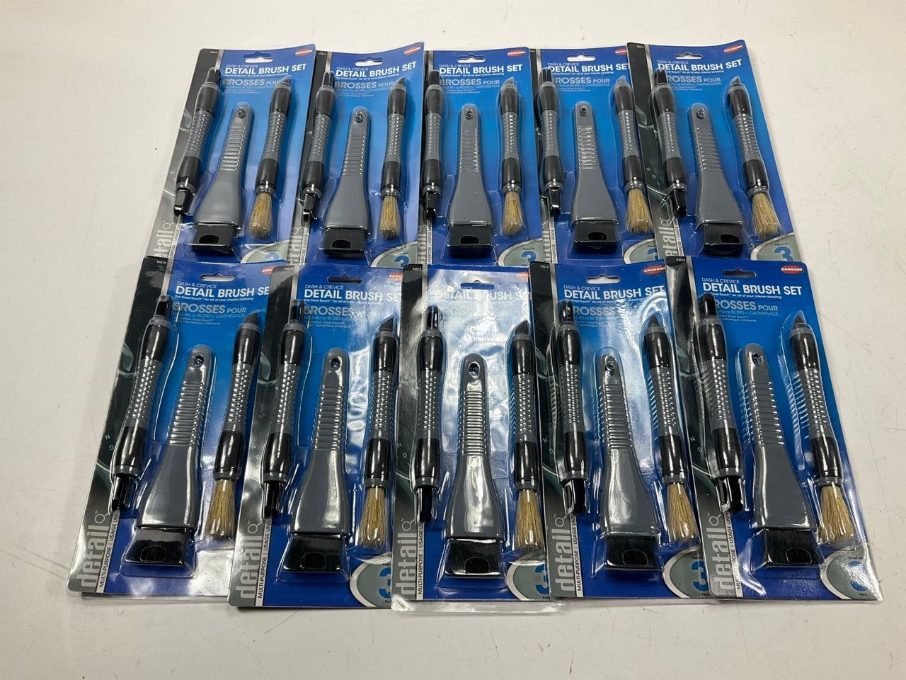 10/PACKS Hopkins 93019 Automotive Care Pro Detailing Interior Brush Cleaning Set